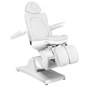 Fotel kosmetyczny elektr. Azzurro 870S pedi 3 siln. biały (106670)