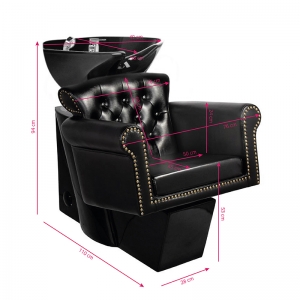 Gabbiano myjnia fryzjerska Berlin czarna/czarna misa (128136)