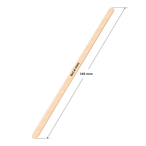 Szpatułka drewniana mała 140 x 6 x 1.4 mm - 100 sztuk (131854)