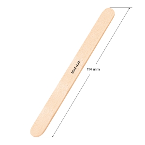 Szpatułka drewniana średnia 114 x 10 x 2 mm - 100 sztuk (131860)