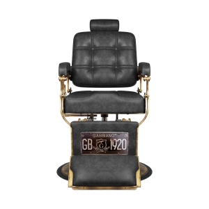 Gabbiano fotel barberski Boss HD Old Leather czarny (131780)