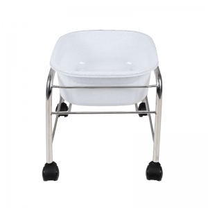 Brodzik do pedicure prosty z kółkami chrom (131508)