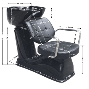 Gabbiano myjnia fryzjerska Vigo czarna (132167)