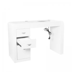 Biurko kosmetyczne 312 z pochłaniaczem kasetowym białe prawe (132081)