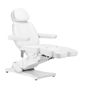 Elektryczny fotel kosmetyczny SILLON CLASSIC 2 silniki pedi biały  (148288)