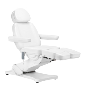 Elektryczny fotel kosmetyczny SILLON CLASSIC 3 silniki z kołyską pedi biały  (148292)