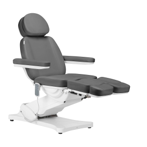 Elektryczny fotel kosmetyczny SILLON CLASSIC 3 silniki z kołyską pedi szary (148293)