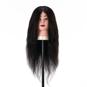 Główka treningowa fryzjerska Gabbiano WZ1 naturalne włosy, kolor 1H, długość 20"" (148400)