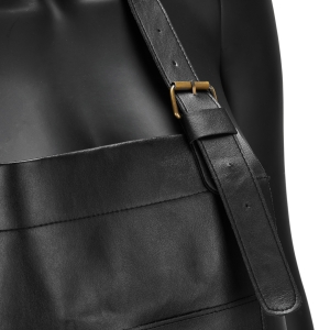 Fartuch barberski K-508 czarny eco skóra (149392)