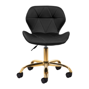Taboret kosmetyczny QS-06G złoto czarny (150114)