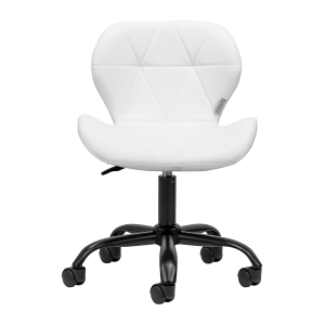 Taboret kosmetyczny QS-06B czarno biały (150117)