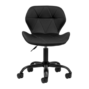 Taboret kosmetyczny QS-06B czarno czarny (150118)