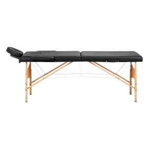 Stół składany do masażu drewniany Balance Lux 2 segmentowy 190x70 czarny (155278)
