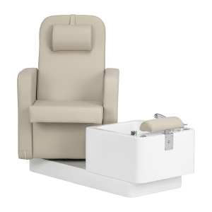Fotel kosmetyczny SPA do pedicure Sillon Elysia kremowy  (155539)