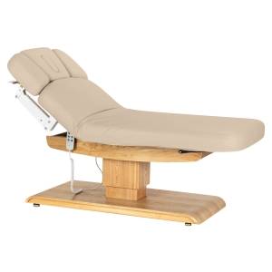 Leżanka SPA Sillon Relax beżowa z jasnobrązową podstawą (156151)