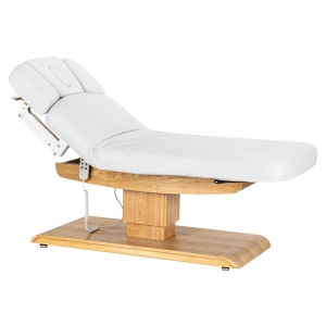 Leżanka SPA Sillon Relax biała z jasnobrązową podstawą (156155)