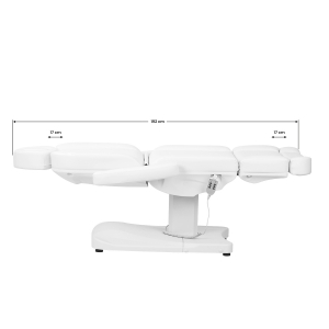 Fotel kosmetyczny elektr. Azzurro 803D 3 siln. super biały (154881)