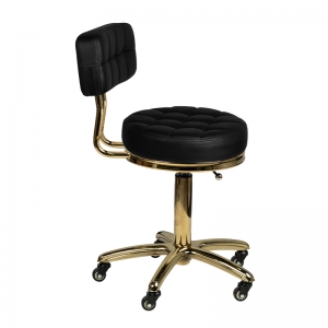ACTIVESHOP Taboret kosmetyczny Gold AM-961 czarny 