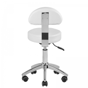 Taboret kosmetyczny do pedicure 304-P biały (123839)