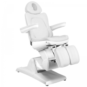 Fotel kosmetyczny elektr. Azzurro 870S pedi 3 siln. biały (106670)
