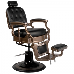 Gabbiano fotel barberski Old Ernesto czarny  (125379)