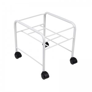 Brodzik do pedicure prosty z kółkami biały (131510)