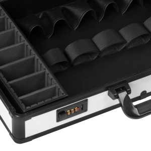 Walizka fryzjerska barberska biało czarna (136914)