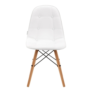 4Rico Krzesło skandynawskie QS-185 eco skóra białe (147832)