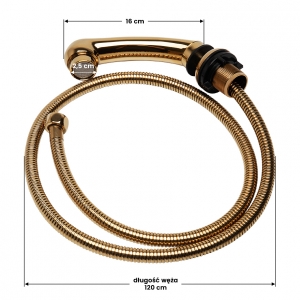 Słuchawka do myjni fryzjerskiej złota mała (148071)