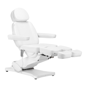 Elektryczny fotel kosmetyczny SILLON CLASSIC 2 silniki pedi biały  (148288)