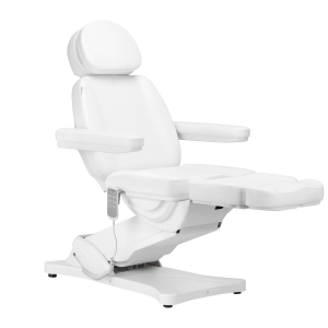 Elektryczny fotel kosmetyczny SILLON CLASSIC 4 silniki z kołyską biały  (148290)