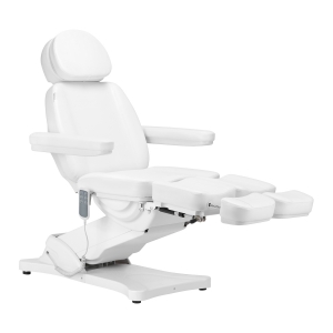 Elektryczny fotel kosmetyczny SILLON CLASSIC 3 silniki z kołyską pedi biały  (148292)