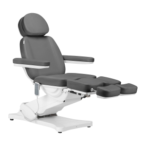 Elektryczny fotel kosmetyczny SILLON CLASSIC 3 silniki z kołyską pedi szary (148293)