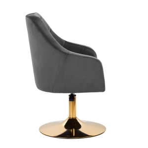 4Rico fotel obrotowy QS-BL14G aksamit szary (148152)