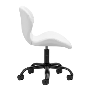 Taboret kosmetyczny QS-06B czarno biały (150117)