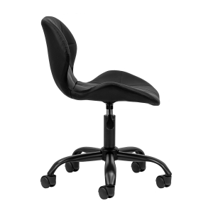 Taboret kosmetyczny QS-06B czarno czarny (150118)