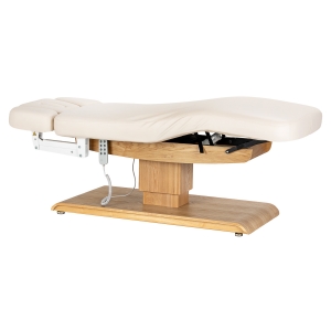 Leżanka SPA Sillon Relax kremowa z jasnobrązową podstawą (154685)