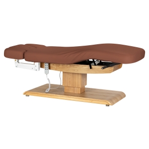 Leżanka SPA Sillon Relax brązowa z jasnobrązową podstawą (156154)