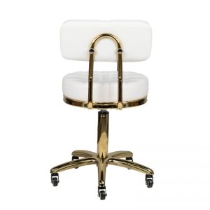 ACTIVESHOP Taboret kosmetyczny Gold AM-961 biały 