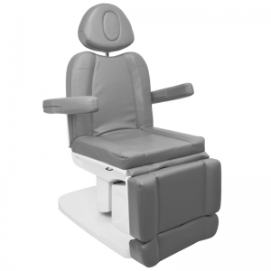 Fotel kosmetyczny elektr. Azzurro 708A 4 siln. szary podgrzewany (124626)