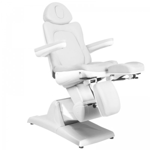 Fotel kosmetyczny elektr. Azzurro 870S pedi 3 siln. biały (106670)