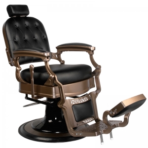 Gabbiano fotel barberski Old Ernesto czarny  (125379)