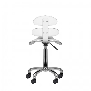 Taboret kosmetyczny roll speed AM-880 biały (126430)