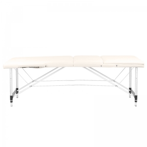 Stół składany do masażu aluminiowy komfort Activ Fizjo 3 segmentowy cream  (130790)