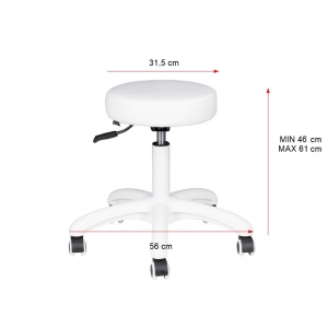 Taboret kosmetyczny AM-303-2 biały (134992)