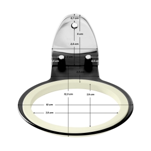 Uchwyt naścienny na suszarkę do włosów Q96 czarny (147563)