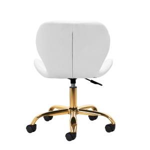 Taboret kosmetyczny QS-06G złoto biały (150113)