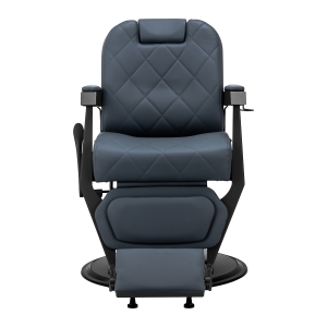 Gabbiano Fotel barberski Bruno grafitowy z czarną ramą (153406)