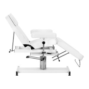 Fotel kosmetyczny hydrauliczny Sillon A 210DH z kołyską biały  (154692)