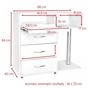 ACTIVESHOP Pomocnik unit podologiczny Y-300 biały
